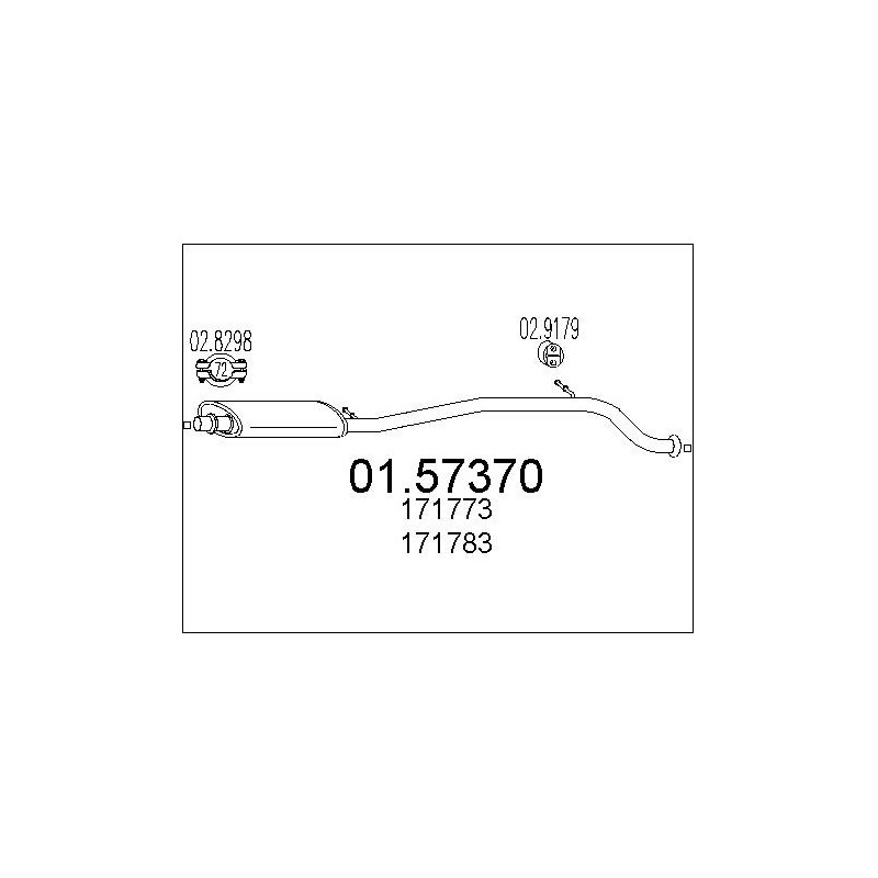 Silencieux intermédiaire MTS