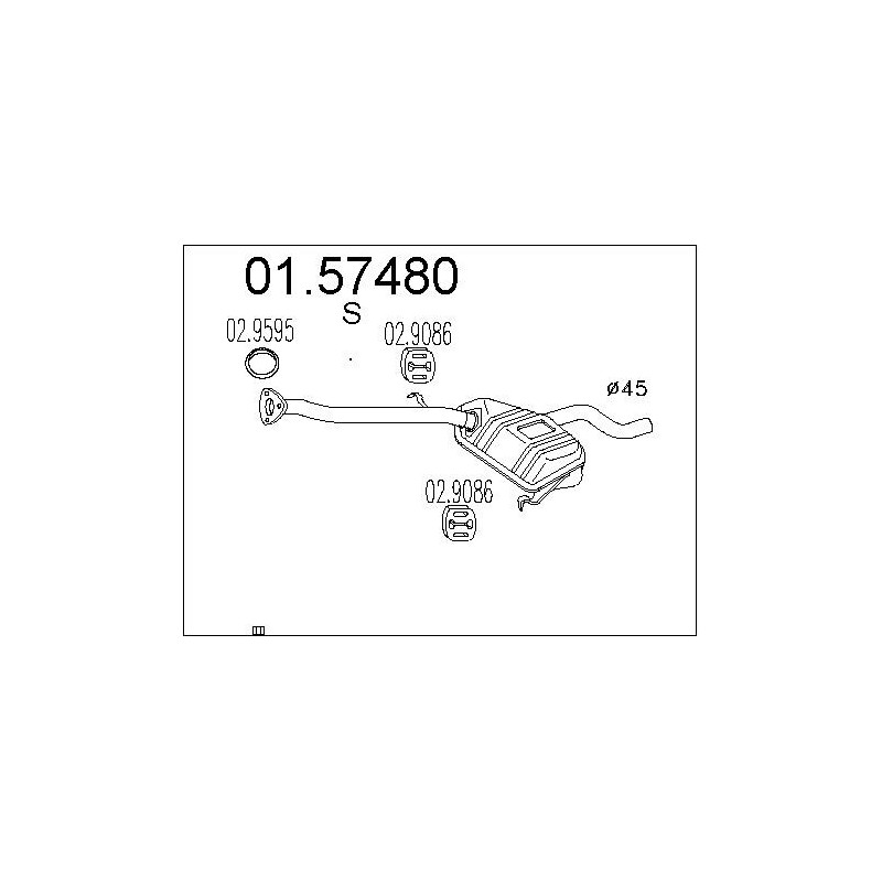 Silencieux intermédiaire MTS