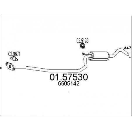 Silencieux intermédiaire MTS