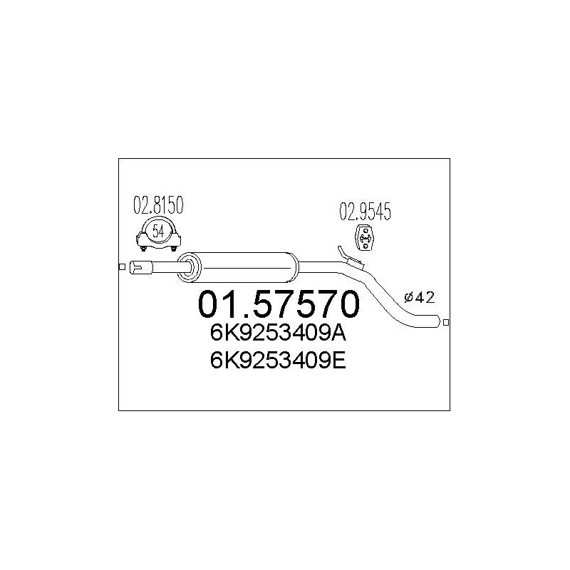 Silencieux intermédiaire MTS