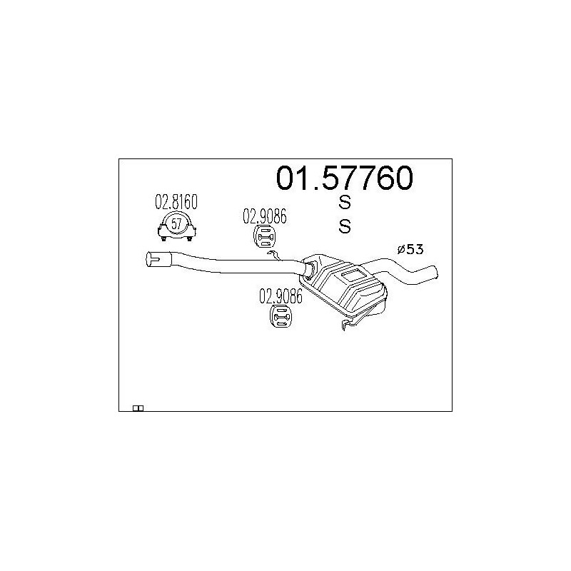 Silencieux intermédiaire MTS