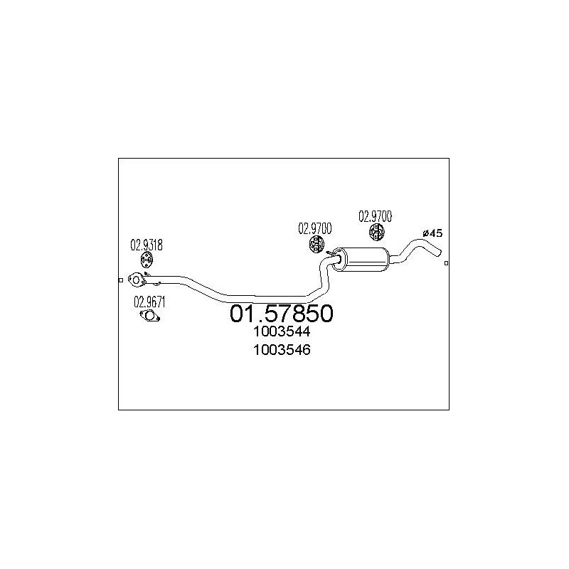 Silencieux intermédiaire MTS