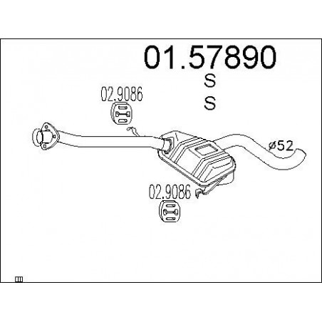 Silencieux intermédiaire MTS