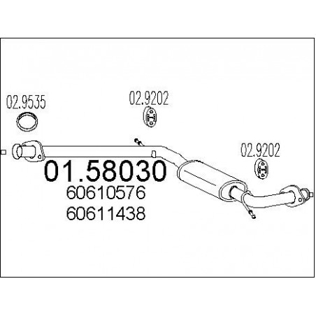 Silencieux intermédiaire MTS