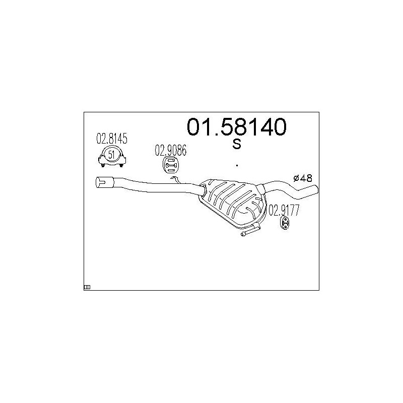 Silencieux intermédiaire MTS
