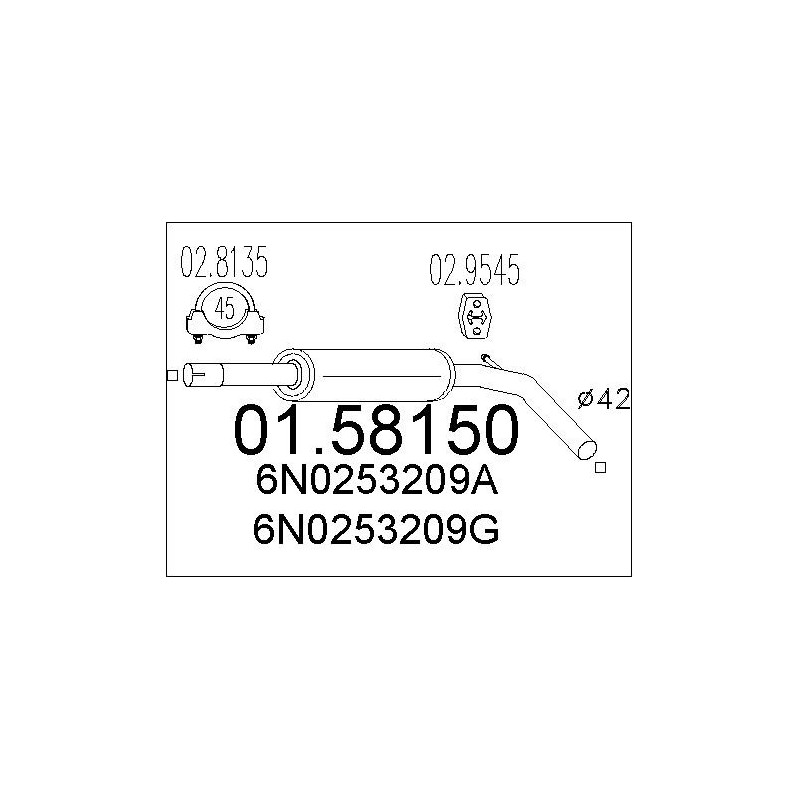Silencieux intermédiaire MTS