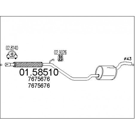 Silencieux intermédiaire MTS