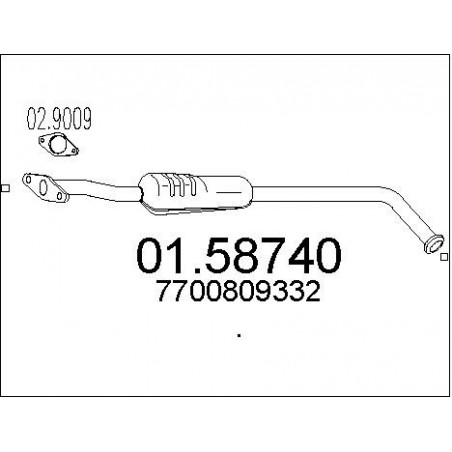 Silencieux intermédiaire MTS