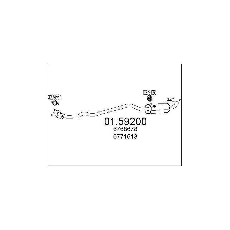 Silencieux intermédiaire MTS