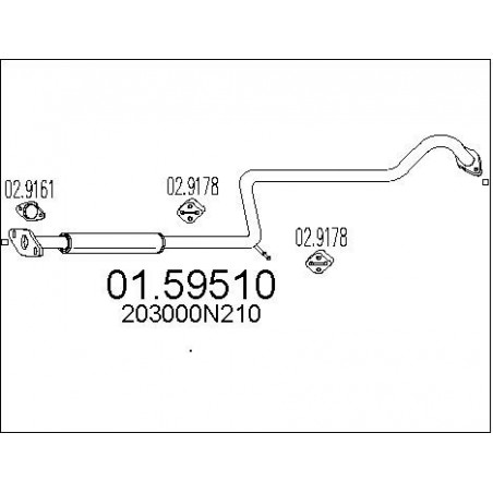 Silencieux intermédiaire MTS