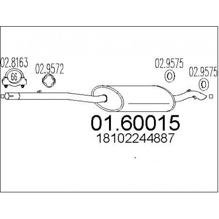 Silencieux arrière MTS