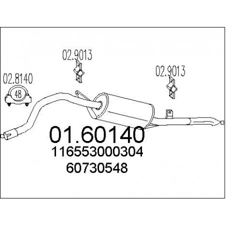 Silencieux arrière MTS