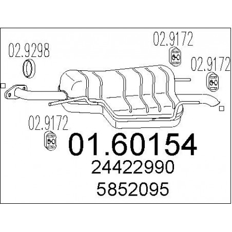 Silencieux arrière MTS