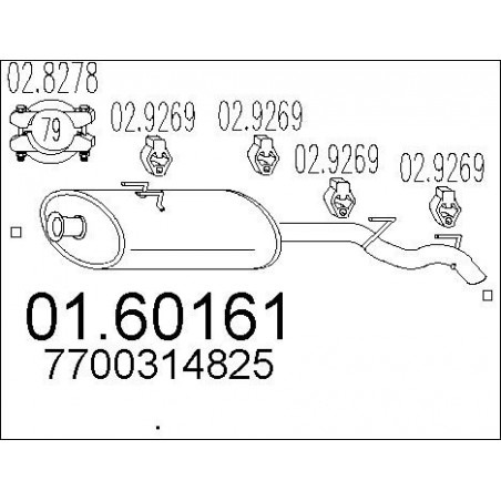 Silencieux arrière MTS