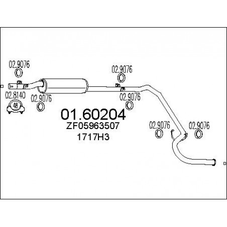 Silencieux arrière MTS