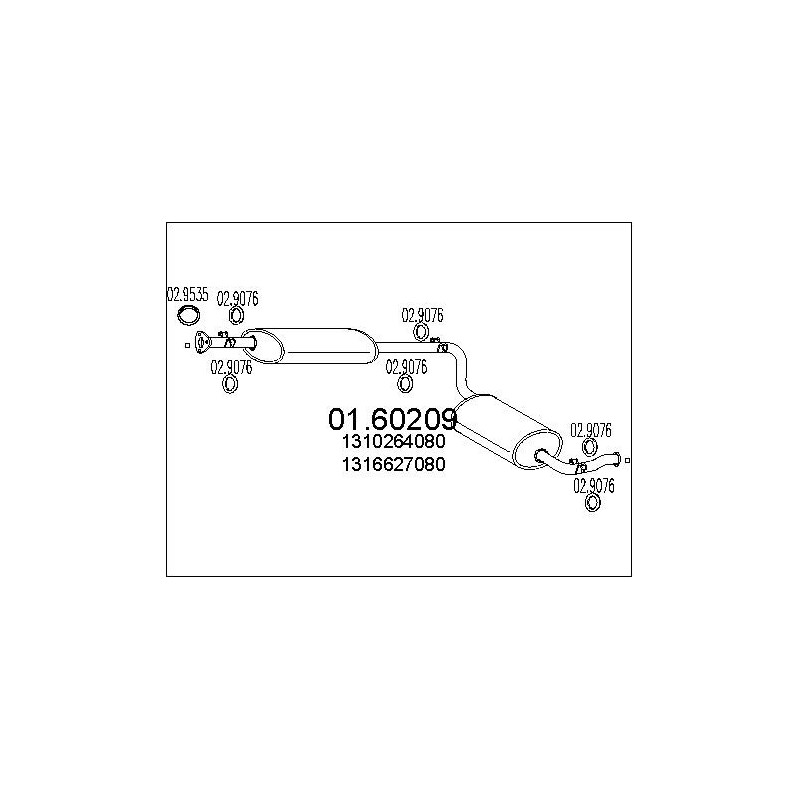 Silencieux arrière MTS