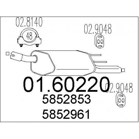 Silencieux arrière MTS