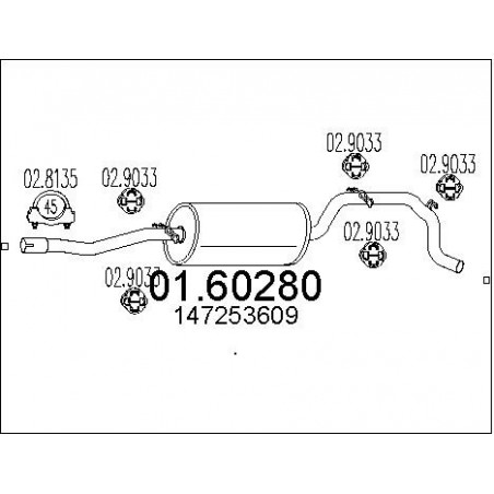 Silencieux arrière MTS