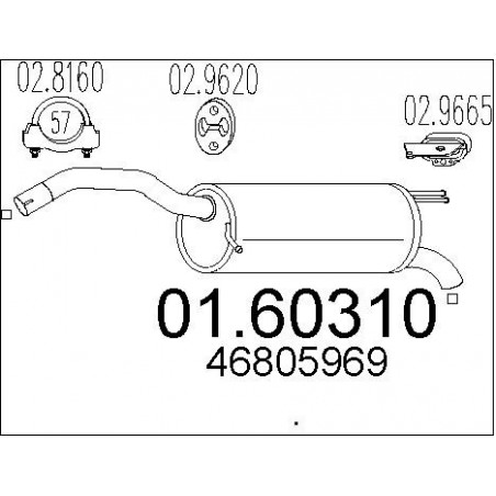Silencieux arrière MTS