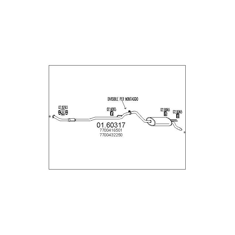 Silencieux arrière MTS