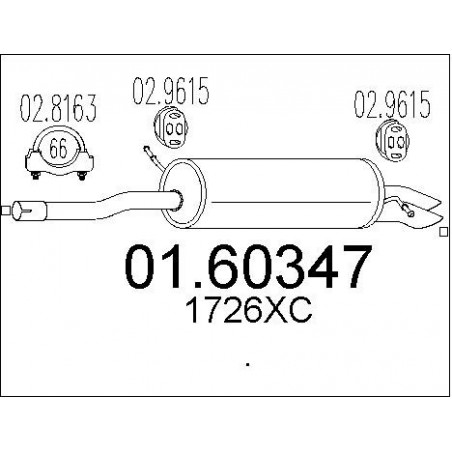 Silencieux arrière MTS
