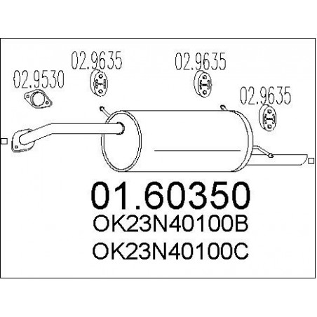 Silencieux arrière MTS