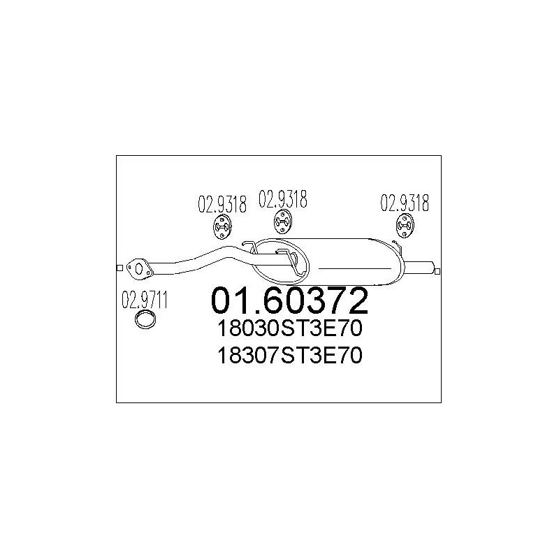 Silencieux arrière MTS
