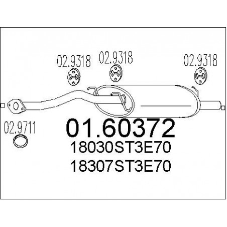 Silencieux arrière MTS