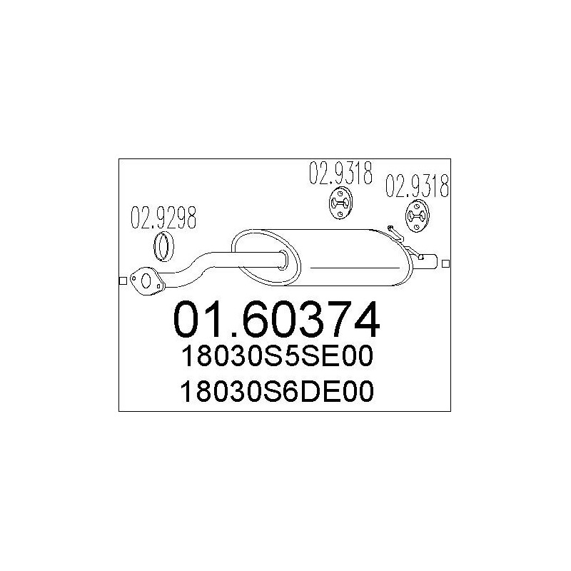 Silencieux arrière MTS