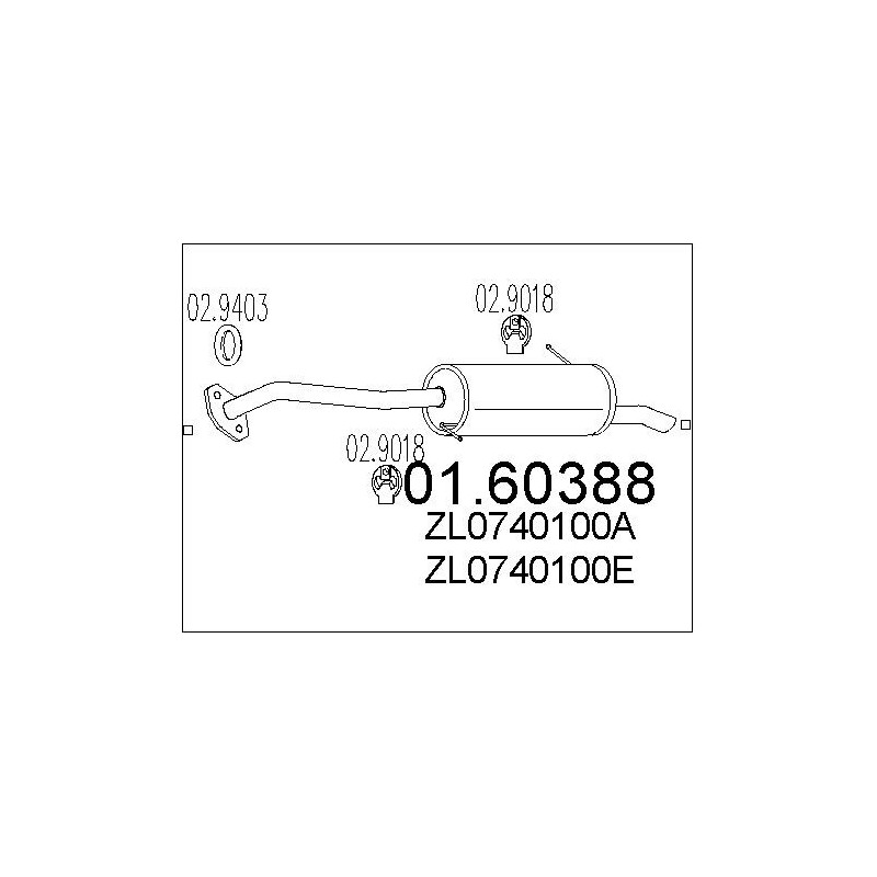 Silencieux arrière MTS