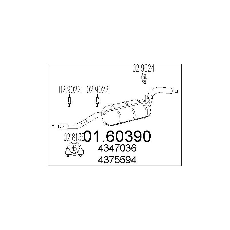 Silencieux arrière MTS