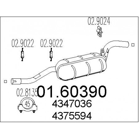 Silencieux arrière MTS