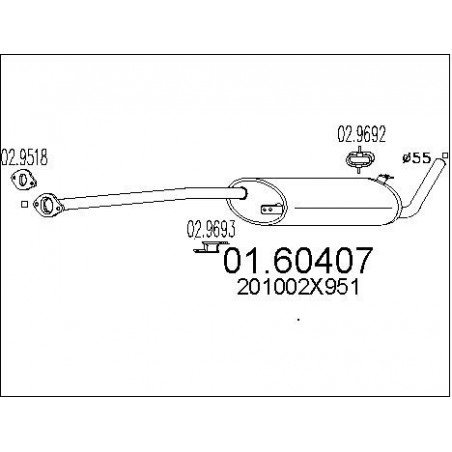 Silencieux arrière MTS