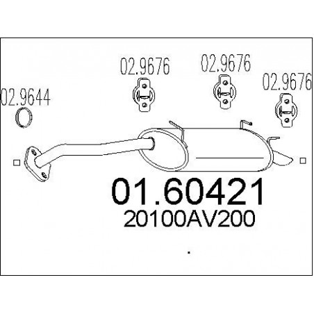 Silencieux arrière MTS