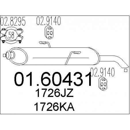 Silencieux arrière MTS
