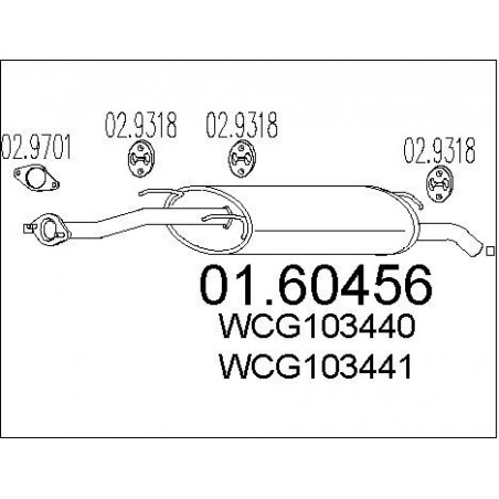 Silencieux arrière MTS