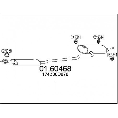 Silencieux arrière MTS