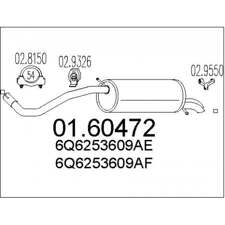Silencieux arrière MTS