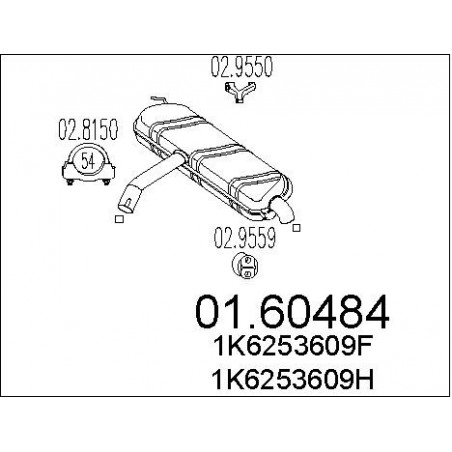 Silencieux arrière MTS