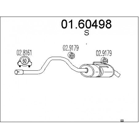 Silencieux arrière MTS