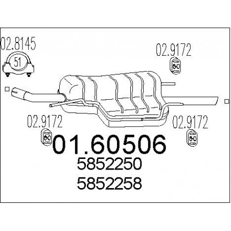 Silencieux arrière MTS