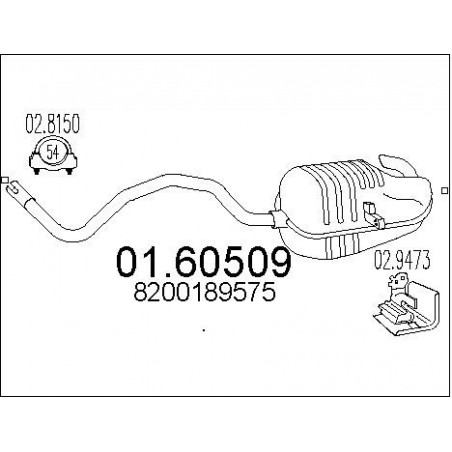 Silencieux arrière MTS