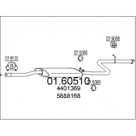 Silencieux arrière MTS