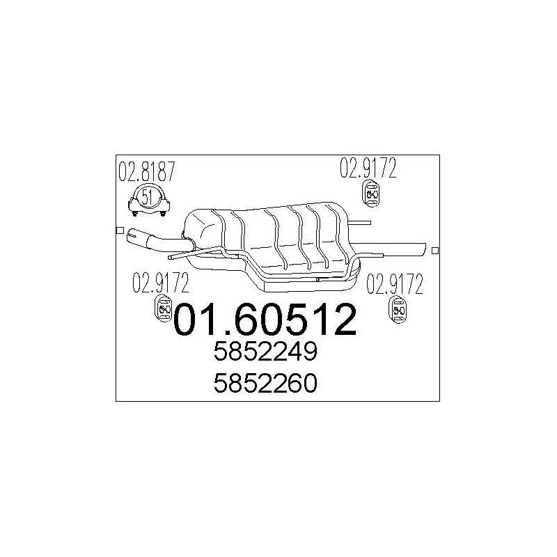 Silencieux arrière MTS