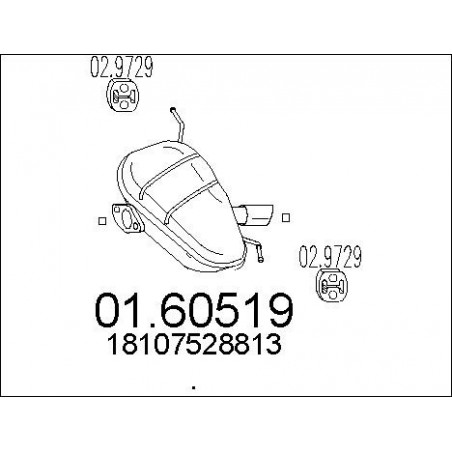 Silencieux arrière MTS