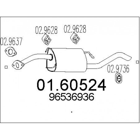 Silencieux arrière MTS
