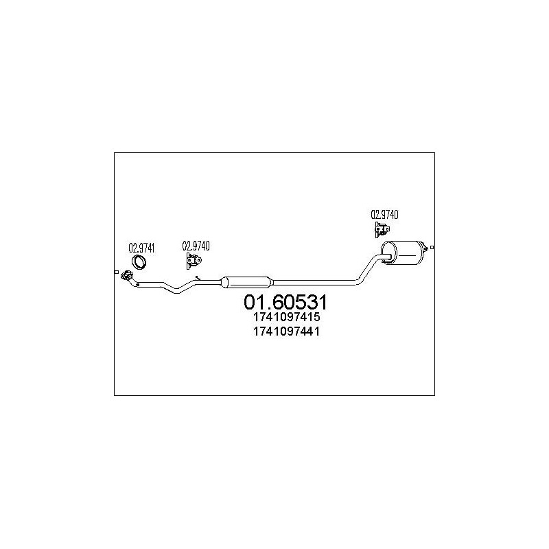 Silencieux arrière MTS