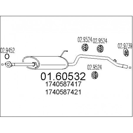 Silencieux arrière MTS