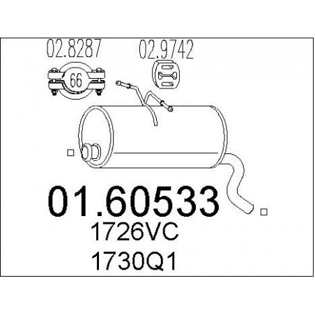 Silencieux arrière MTS