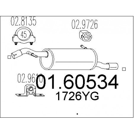 Silencieux arrière MTS